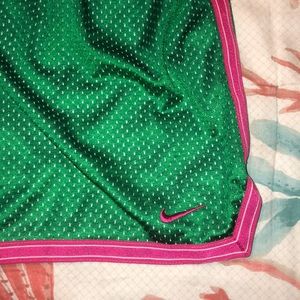 Nike size small green and pink mesh shorts